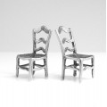 set 2 miniaturi , scaune din argint. Italia